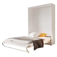 Sklápěcí postel CONCEPT PRO CP-01 bílá matná, 140x200 cm, vertikální