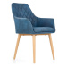 Židle K287 eko kůže/kov tmavě modrá 58x61x85