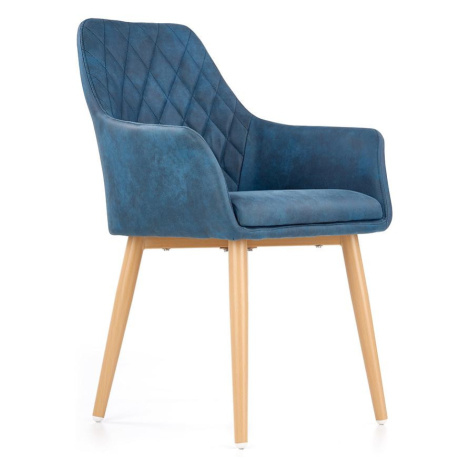 Židle K287 eko kůže/kov tmavě modrá 58x61x85 BAUMAX