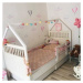 Dětské samolepky na zeď - Spinkající mráčky v růžové barvě