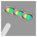 Briloner LED vestavné světlo Fit Move S, CCT RGB 3gang, nikl