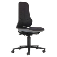 bimos Pracovní otočná židle NEON, kolečka, permanentní kontakt, textil, šedý flexibilní pás
