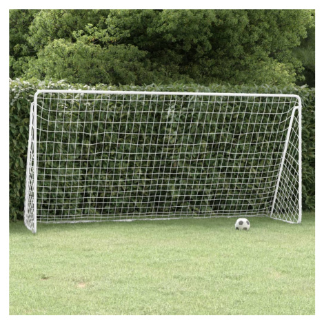 vidaXL Fotbalová branka se sítí bílá 366 x 122 x 182 cm ocel