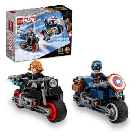 Lego Black Widow a Captain America na motorkách