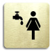 Accept Piktogram "umývárna ženy" (80 × 80 mm) (zlatá tabulka - černý tisk bez rámečku)