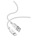 YENKEE kabel YCU 315 WH SILIC USB-A - USB-C, USB 2.0, 1.5m, bílá - 37000042