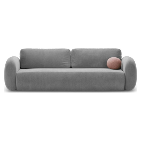Tmavě šedá sametová rozkládací/s úložným prostorem pohovka 262 cm Tonale – Cosmopolitan Design