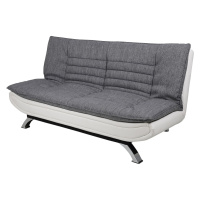 Dkton Designová rozkládací sedačka Alun 196 cm světlešedá / bílá