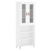 vidaXL Skříň highboard bílá 69,5 x 34 x 180 cm kompozitní dřevo