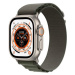 Apple Watch Ultra 49mm titanové pouzdro se zeleným alpským tahem - Large