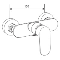 MEXEN/S Milo DF40 sprchová baterie s příslušenstvím, chrom 7134R40-00