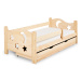 Dětská postel MOON 80 x 160 cm, borovice Rošt: S lamelovým roštem, Matrace: Matrace COMFY HR 10 