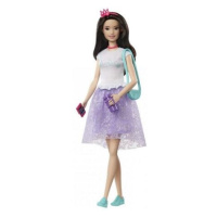 Barbie PRINCESS ADVENTURE KAMARÁDKA varianta 2 tmavovláska, fialová sukně