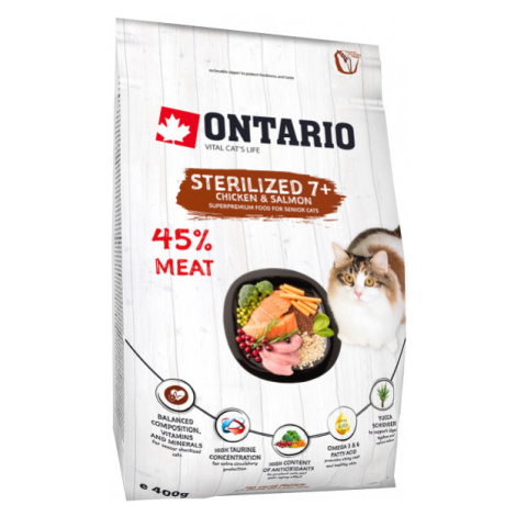 Ontario Cat Sterilised 7+ Senior 0,4kg