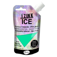 Poloprůhledná barva Izink Ice 80 ml - glacier green modrozelená Aladine