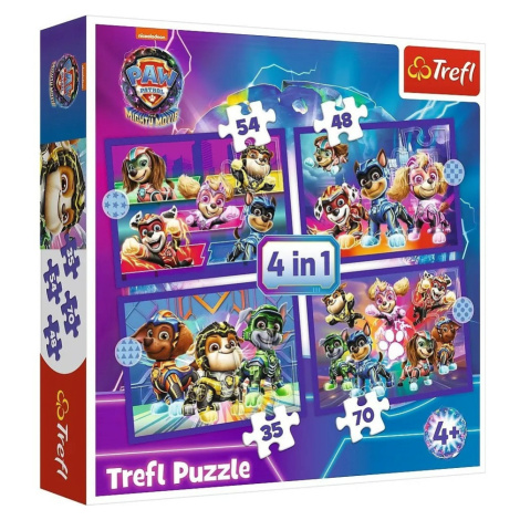 Trefl Puzzle Tlapková patrola Hrdinové 4v1 (35, 48, 54, 70 dílků)