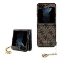 Guess hard silikonové pouzdro Samsung Galaxy Z Flip 5 Brown 4G Charms Collection