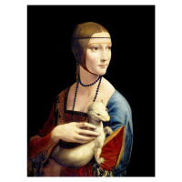 Obraz - reprodukce 30x40 cm Lady with an Ermine, Leonardo Da Vinci – Fedkolor