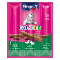 Vitakraft Cat-Stick mini kachna a králík 10× 3 ks