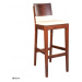 Drewmax Barová židle - masiv KT192 | buk / kůže Moření: Třešeň