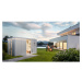 Zahradní domek NEO 3C, stříbrná, dvoukřídlé dveře BH82011