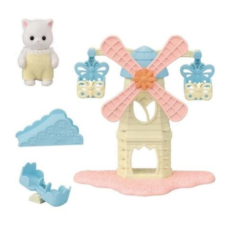 Sylvanian Families Zábavný park s větrným mlýnem a kotětem