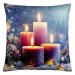 Vánoční polštář CHRISTMAS CANDLES I. 40x40 cm Mybesthome Varianta: Povlak na polštář, 40x40 cm