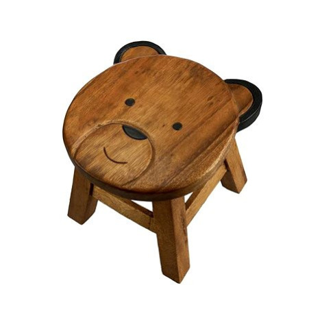 Dřevěná dětská stolička - HLAVA MEDVĚDA AK Trading
