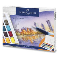 Akvarelové barvy Faber-Castell s paletou, 36 ks