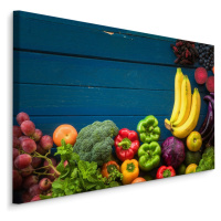 MyBestHome BOX Plátno Zelenina A Ovoce Na Stole Varianta: 100x70
