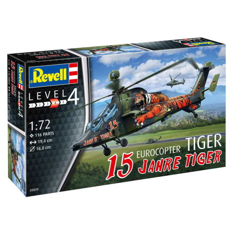 Plastic ModelKit vrtulník 03839 - Eurocopter Tiger - "15 Years Tiger" (1:72) Revell