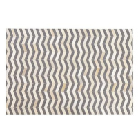 Kožený koberec v šedé a béžové barvě 160 x 230 cm BAGGOZE , 238012