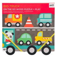 Petitcollage Robustní dřevěné puzzle Big Truck