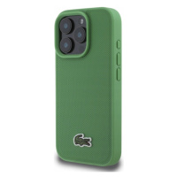 Pouzdro Lacoste pro iPhone 16 Pro Max 6.9 zelené Iconic Petit Pique MagSafe