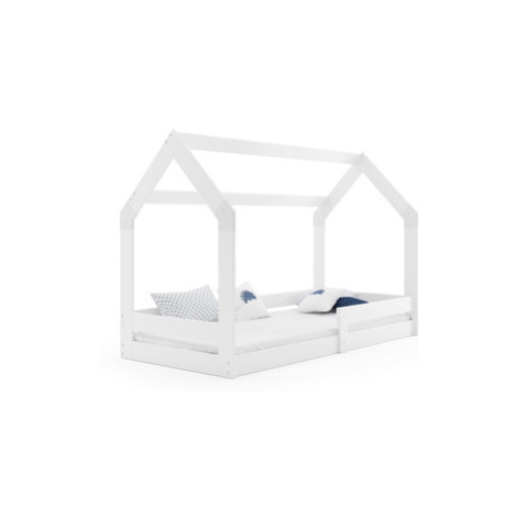 Dětská postel DOMEK I bez úložného prostoru  80x160 cm - bílá BMS