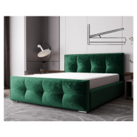 Luxusní čalouněná postel v glamour stylu zelená 180 x 200 cm bez úložného prostoru