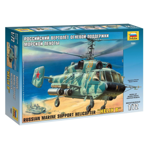 Model Kit vrtulník 7221 - KA-29 Helicopter (1:72) Zvezda