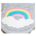 Mikina Trixie Rainbow Falls XXS 24cm světle šedá