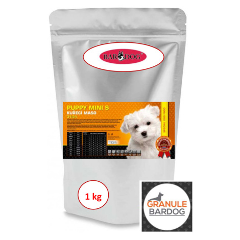 Granule Bardog Super premiové granule Puppy Mini S 31/21 - 1 kg