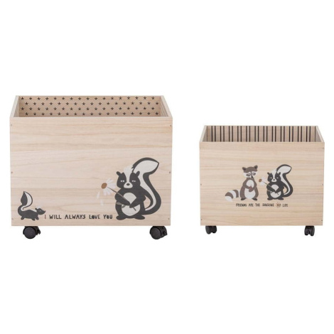 Dřevěné dětské úložné boxy v sadě 2 ks Nonni - Bloomingville Mini