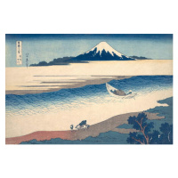 Obrazová reprodukce Ukiyo-e Print of the Tama River, Hokusai, Katsushika, 40 × 26.7 cm