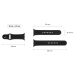 FIXED Silicone Strap silikonový řemínek set Apple Watch 38 mm/40 mm černý