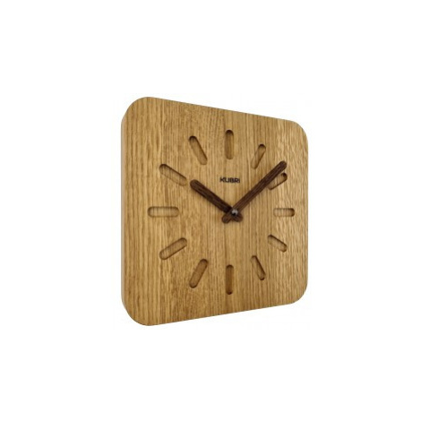 KUBRi 0155 - 40 cm hodiny z dubového masívu včetně dřevěných ručiček
