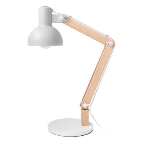 Lampa stolní GETI GTL102W bílá - rozbaleno - bez obalu, mírně vykřivený podstavec a prasklý lak