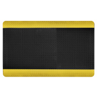 COBA Protiúnavová rohož DECKPLATE, přířezy, černá / žlutá, bm x 1500 mm, max. 15 m
