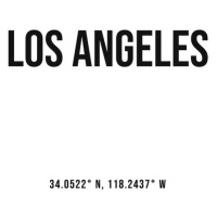 Ilustrace Los Angeles simple coordinates, Finlay & Noa, 30 × 40 cm