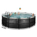 Bazén s pískovou filtrací Black Leather pool Exit Toys kruhový ocelová konstrukce 450*122 cm čer