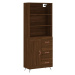 vidaXL Skříň highboard hnědý dub 69,5 x 34 x 180 cm kompozitní dřevo