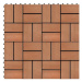 SHUMEE Terasové dlaždice z dřevoplastu 30 × 30 cm, 11 ks, 1 m2, odstín teak