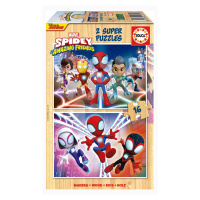 Dřevěné puzzle Spidey & his Amazing Friends Educa 2 x 16 dílků od 3 let